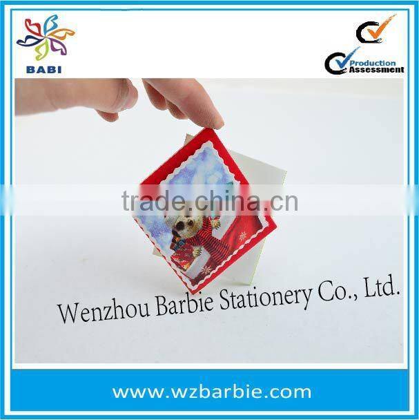 2015 Die-cut handmade christmas card with gems