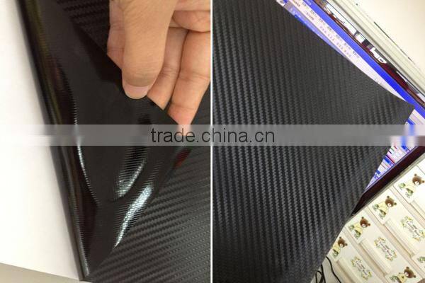Adhesive to flat glass/plastic/metal/wood surface PVC decal carbon fiber vinyl wrap sticker 160mic