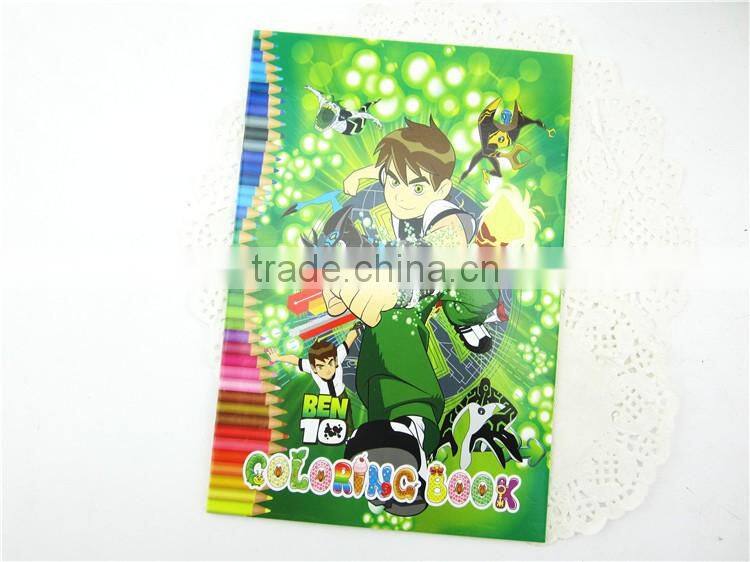 Coloring Book with new cartoon design for kid drawing