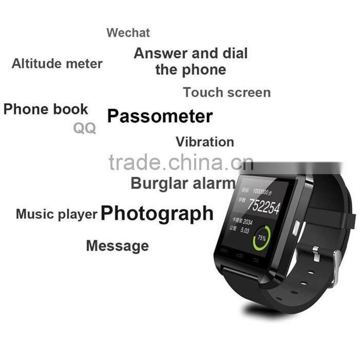 Smart Watch U8 Bluetooth Altimeter Anti-lost 1.5 inch Wrist Watch U Watch For Smartphones iPhone Android Samsung HTC Cell PhoneS