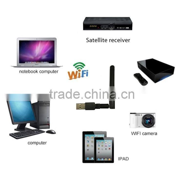 150m usb mini wireless network card ralink rt5370 with high gain antenna