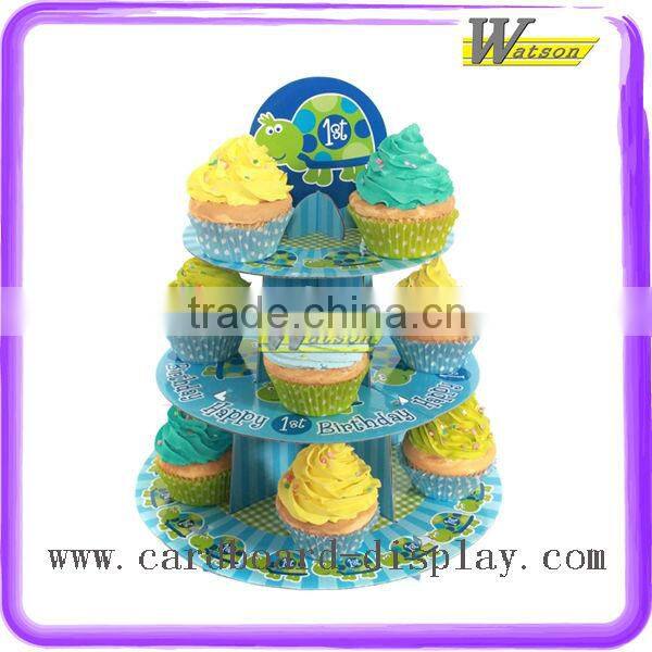 Wholesale Custom POP Paper Cupcake Stand Cardboard