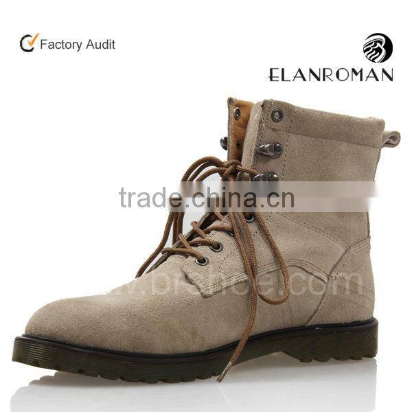 Suede leather upper rubber bottom boots cowboy boot casual style