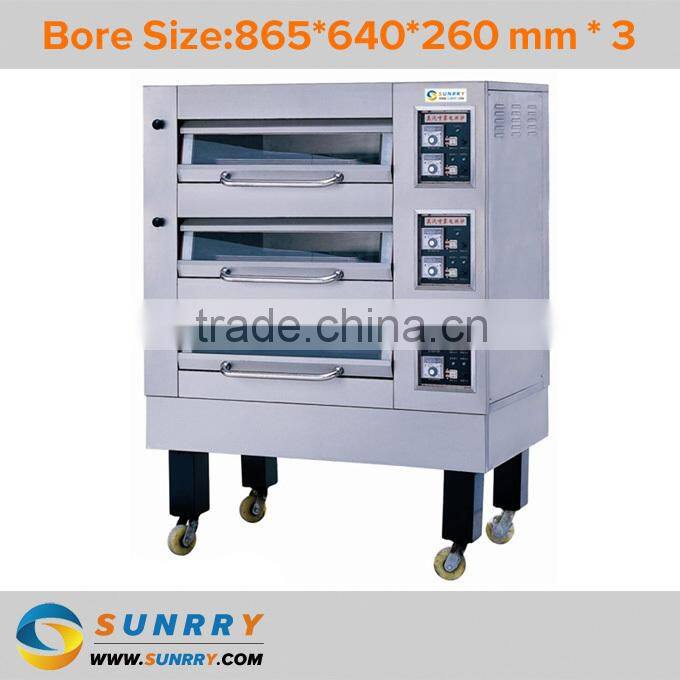 2015 New high efficiency stainless steel 3 deck bakery french bread oven could make of 110v electric stove oven for sale