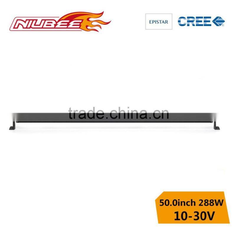 factory sale 288 watt 50" thin led light bar