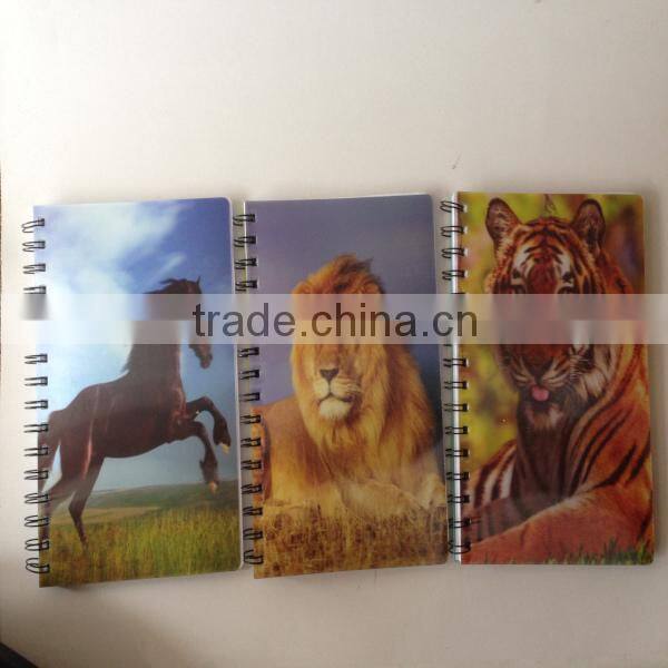 wires colored pages 3D plastic cover notebook