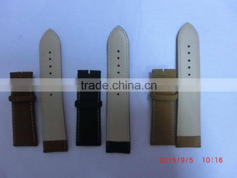 Durable Leather Deployment Watch Band Strap Buckle Bracelet Watch bands