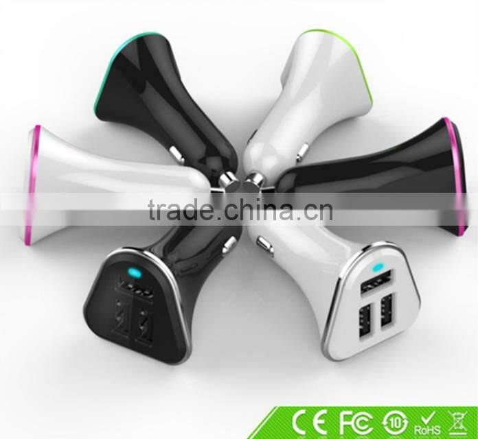 portable mobile phone 3 port usb car battery charger