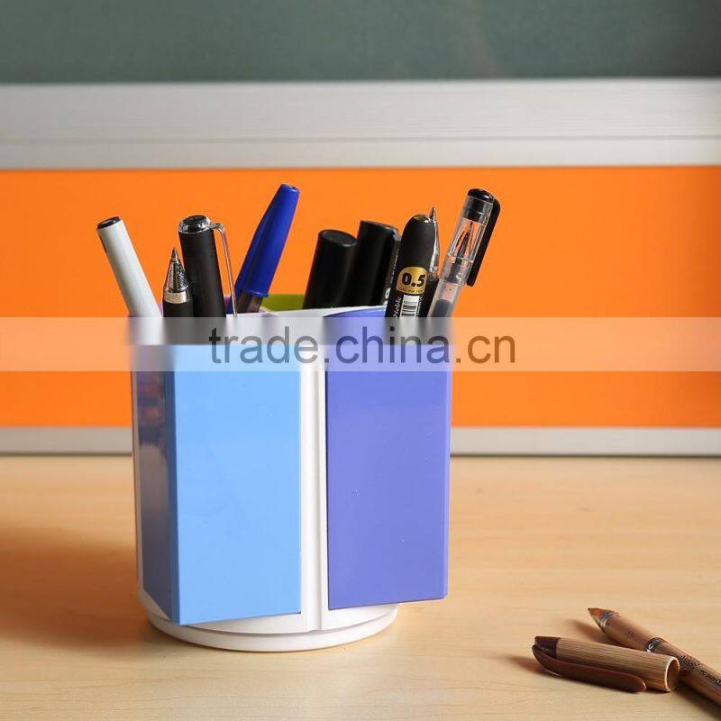 China supplier customized colorful plastic multifunction pen holder