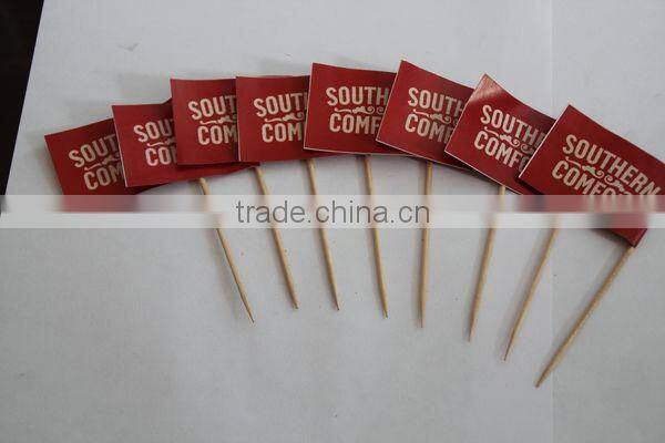 Mini toothpick paper flag