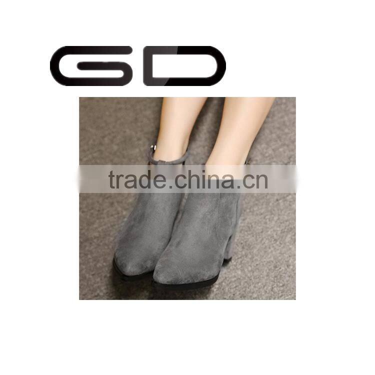 GD high quality suede material comfortable breathable lining booties shoes for women