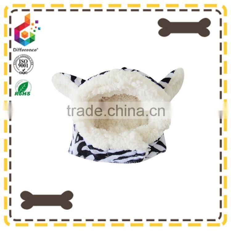 Dog hat warm zebra pattern pet hat