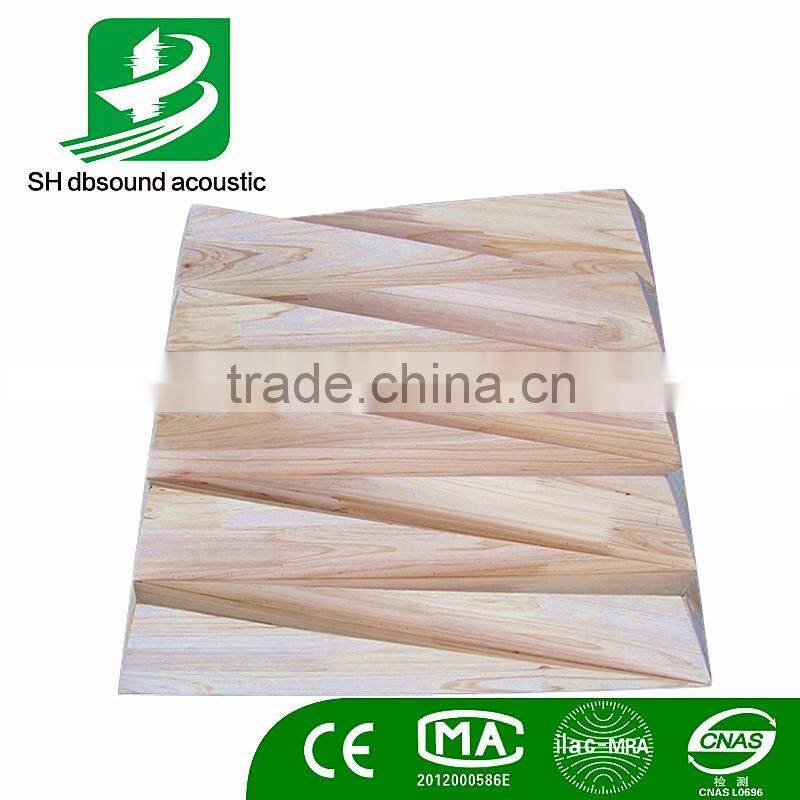 wooden 3D Oblique triangle acoustic diffuser panel