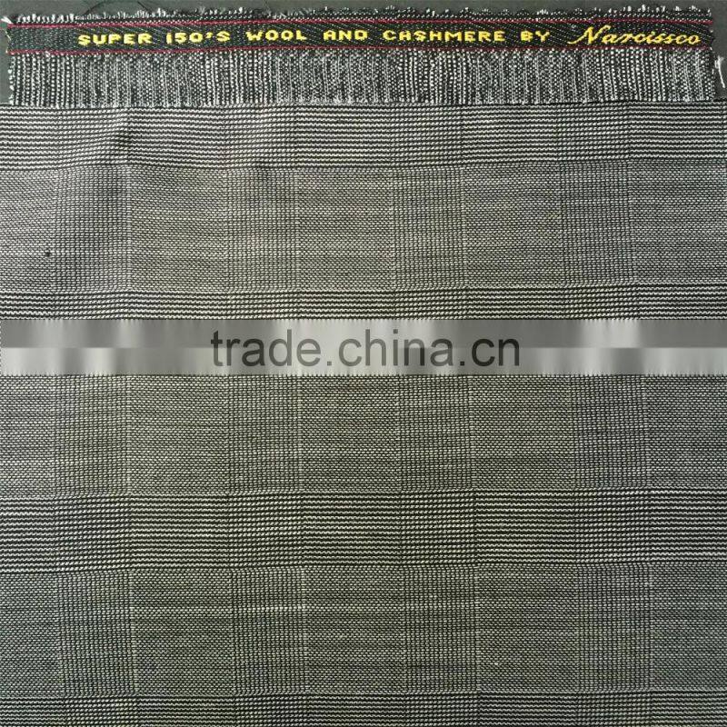 Italia fashion sharkskin and check designs wool fabric
