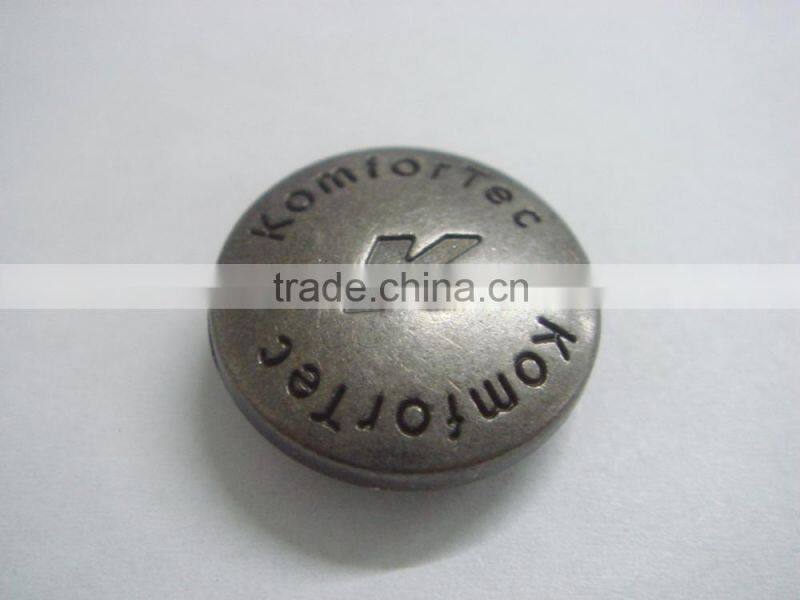 18mm custom design metal silver snap button shirts