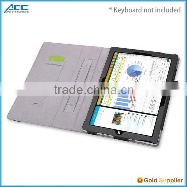 Hand strap Protective leather case for microsoft surface pro 3