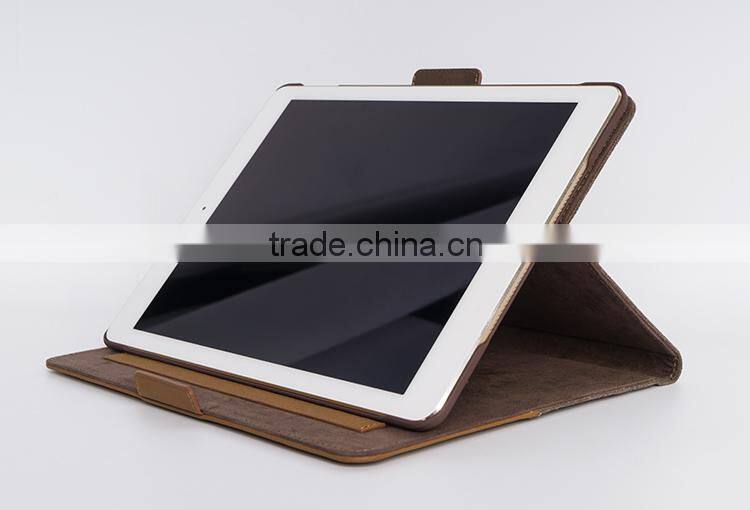 Hot smart leather shockproof pouch case for ipad tablet
