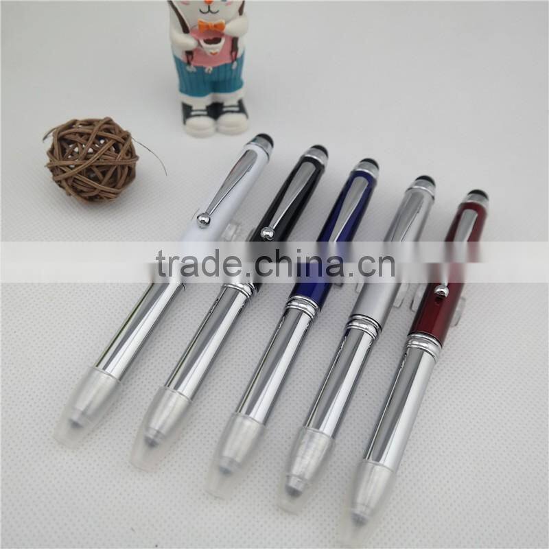 promotional tip light ball pen , led torch light pen