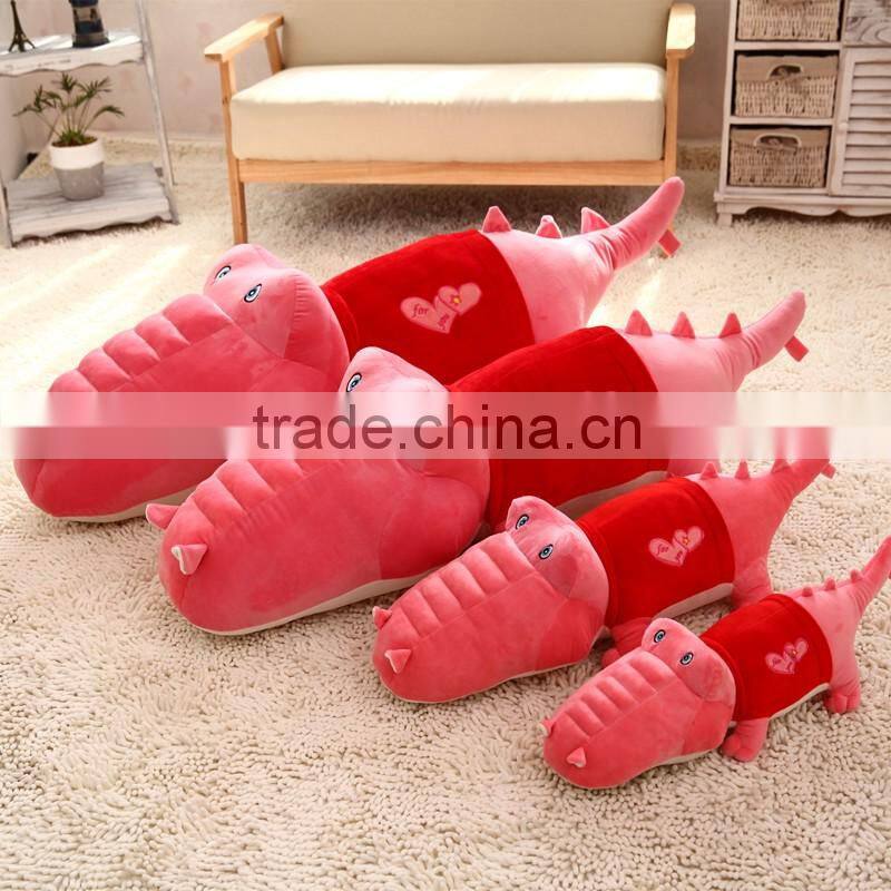 Children Safe Material Lovely crocodile plush toys for gift