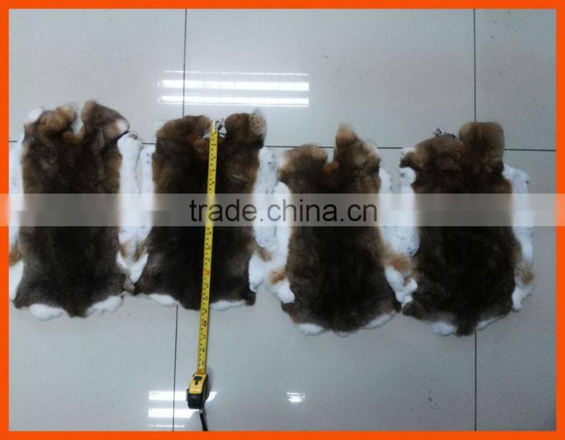 natural brown color rex rabbit fur skin