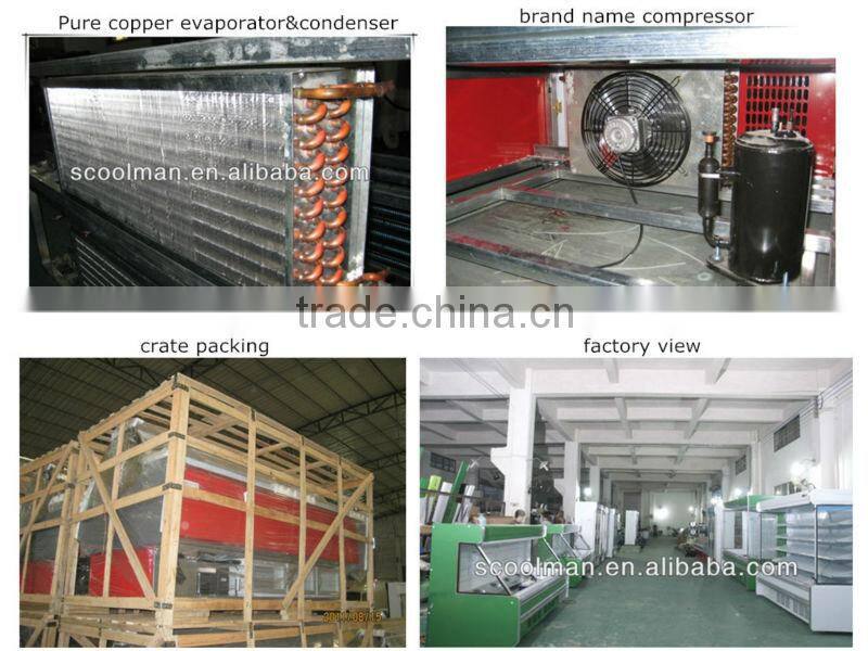 Commercial Fresh Meat display Freezer/Supermarket Refrigerated Showcase