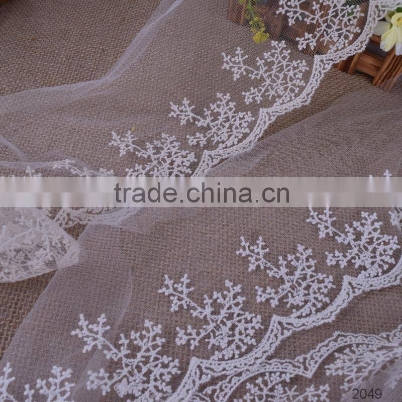 Waves design tulle embroidery lace trimming have stock lots