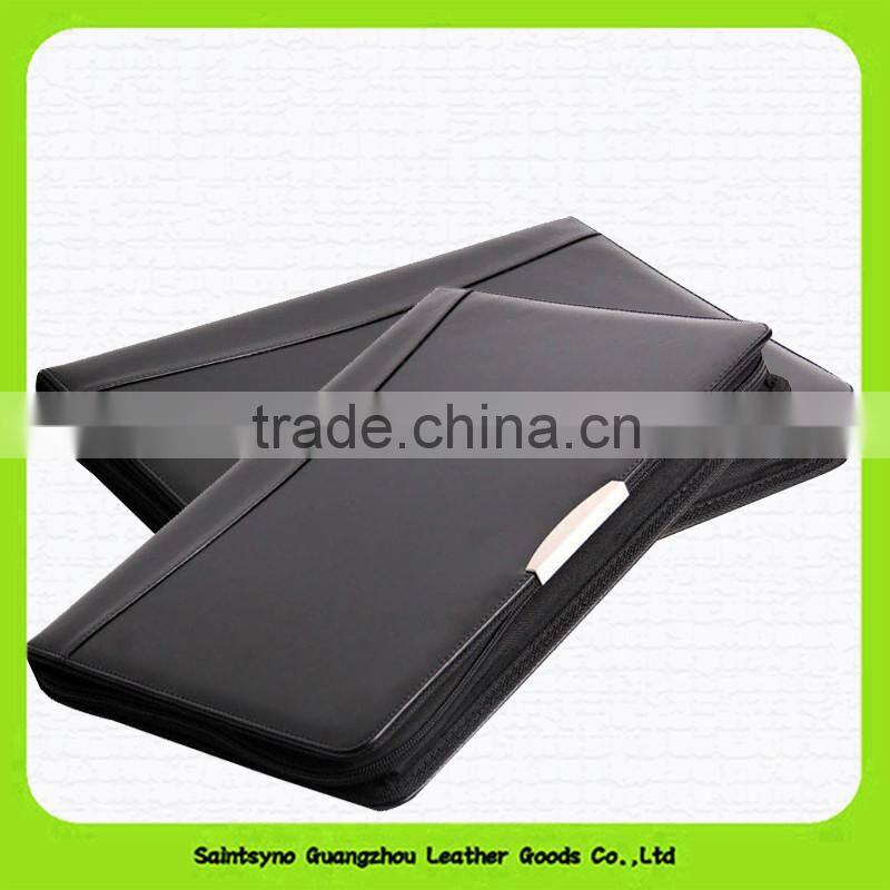 Customized A4 Leather Document File Cover Folder With Calculator Office File Cover Designs
