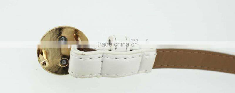 2015 NEW PU fashion girls dresses belt with Ebossed bronze buckles in yiwu