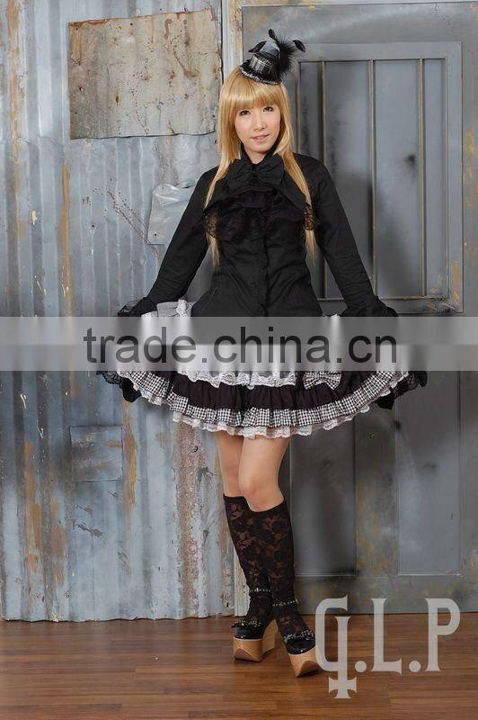 Cotton White Lace Short sleeve Cotton Lolita Blouse 81033