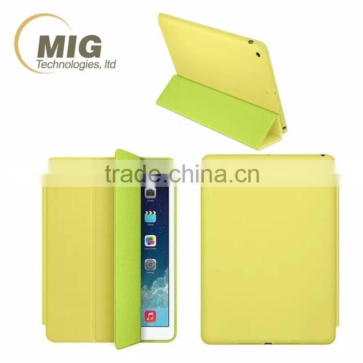 high quality leather case microfiber inside with strong magnet, for ipad pro case