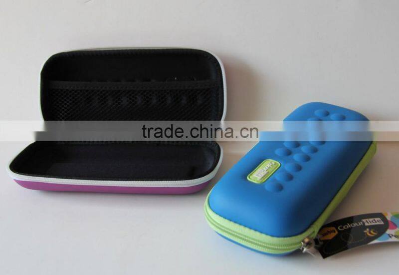 Customized waterproof Hard protective EVA stationery box pencil case with zipper by PU leather or fabric for kids