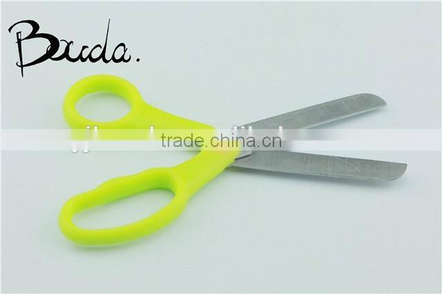 5" Stationery stainless steel school scissors with ruler blade BD-S1649