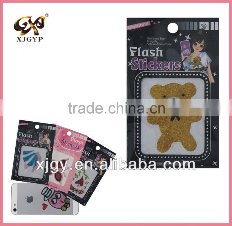 fancy vinyl stickers ecorative flash sticker bear glitter sticker