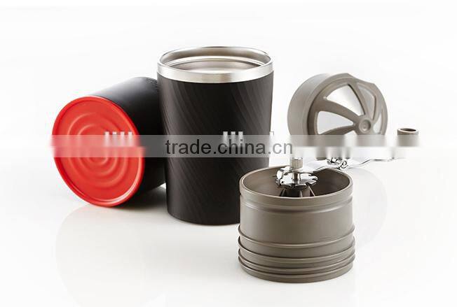Portable all in one coffee maker with double wall stainless steel tumbler