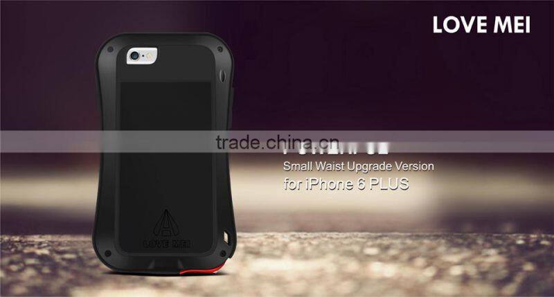 Love Mei Gorilla Glass Aluminum Outdoor Waterproof Case For iPhone 6 Plus