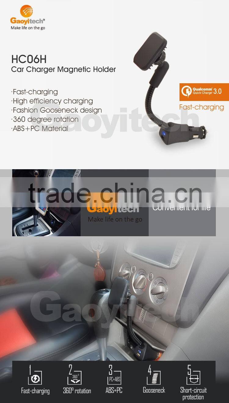 2016 new version smart IC car charger with QC3.0 high charging for smartphone