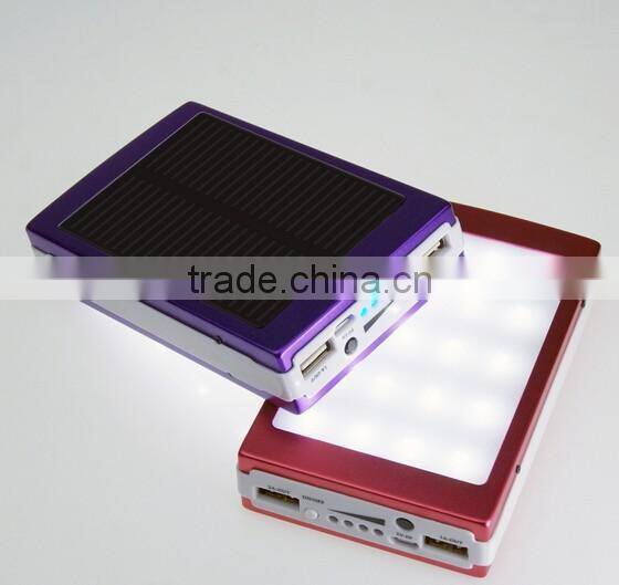 50000mAh Solar Panel Power Bank External Charger Battery Cell Phone Black 2USB