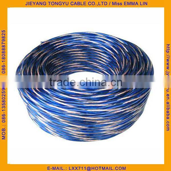 Clear Twist Wire Transparent Braided Speaker Cable