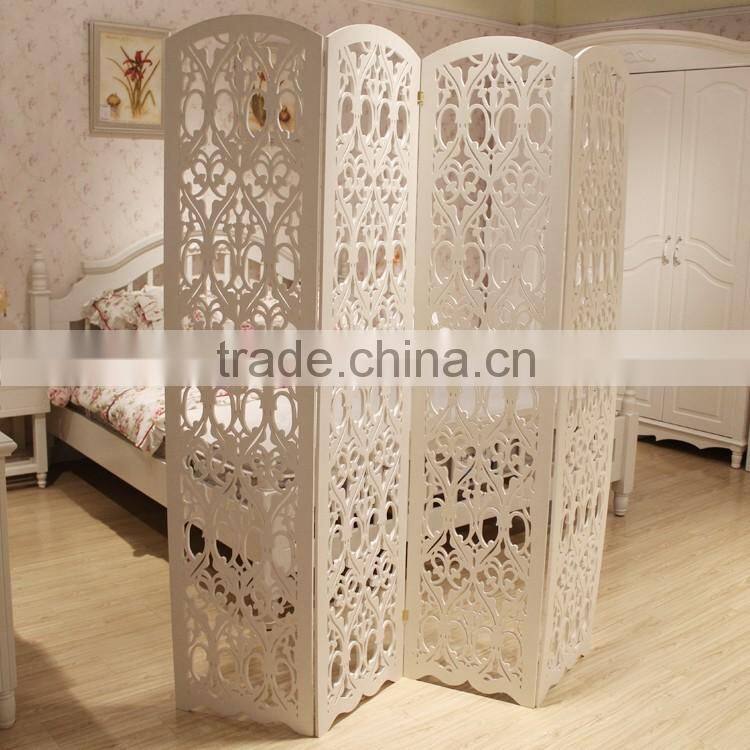 3 door chinese antique wood Carving Folding screen