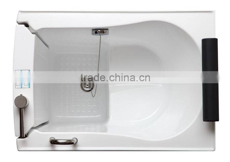 2014 acrylic Low Entry door corner handicap Bathroom Walk in Tub