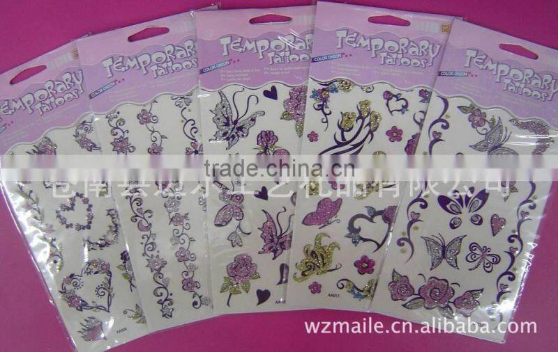 2015 fashion temporary finger free tattoo sticker