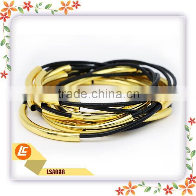 magnetic buckle genuine leather braclets for men