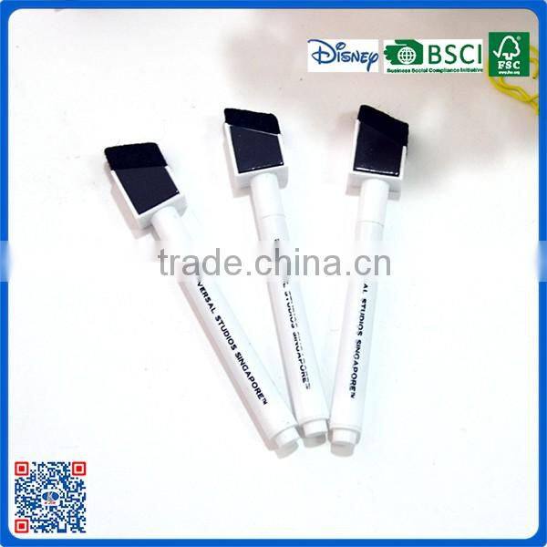 hot sale refullable empty whiteboard marker pen with brush