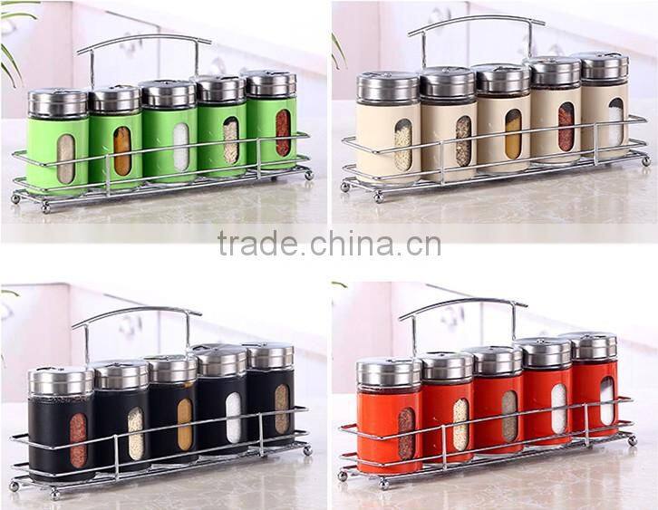 90ml Glass Seasoning Jars With Metal Shelf