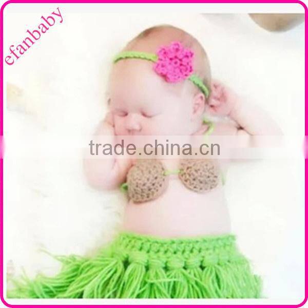 crochet newborn coconut costume for photography prop