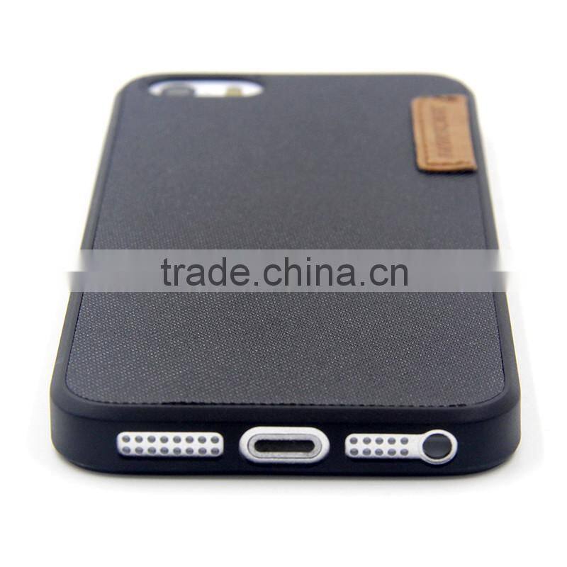 Fancy mobile covers and cases laminated with canvas for iPhone SE