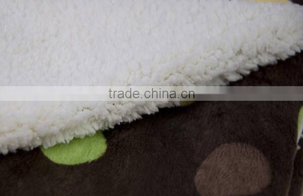 custom polyester polka dot fleece blanket