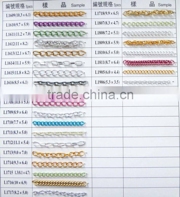 New design Spray painted chain curb shape aluminium chain