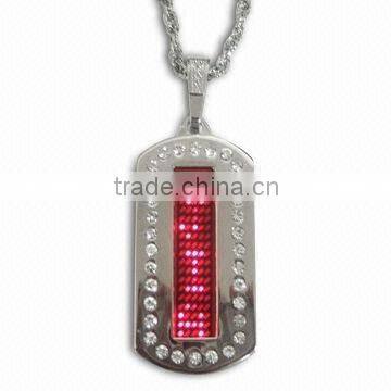 2015 new fashion Flash pet LED magnetic name badge