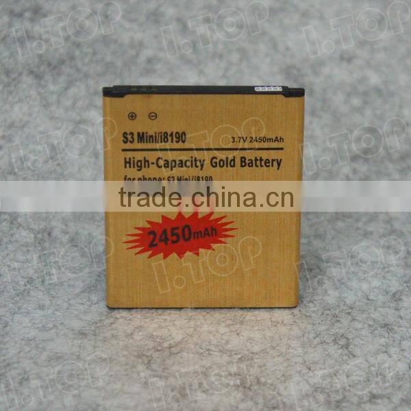 For Samsung Galaxy S3mini i8190 mobile battery,3.7V 2450mAh,18 months warranty